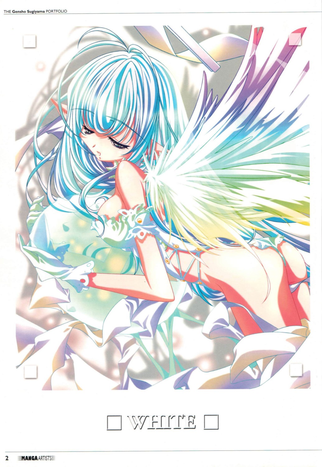 ass fairy pointy_ears sugiyama_genshou wings