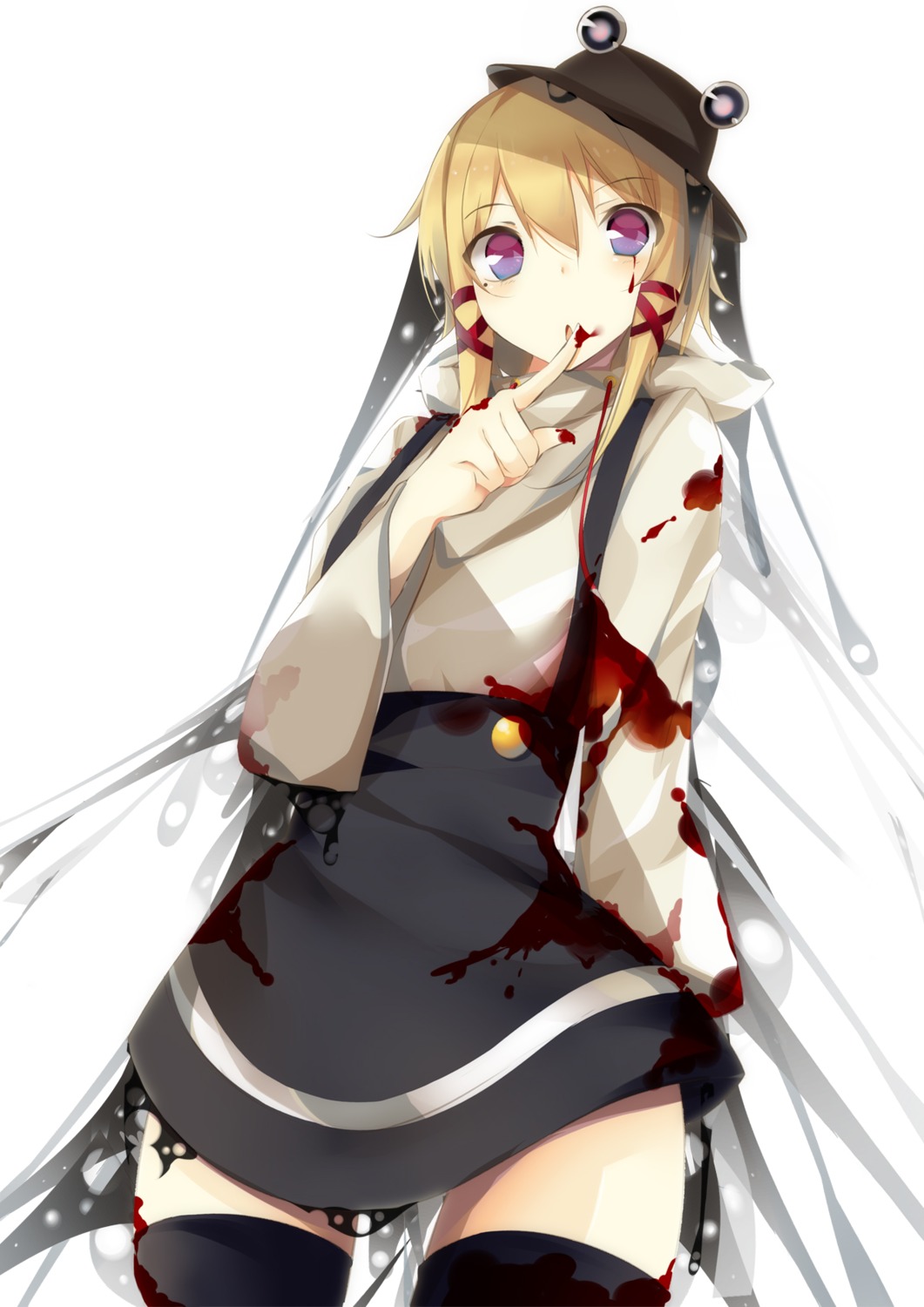 benio_(dontsugel) blood moriya_suwako thighhighs touhou