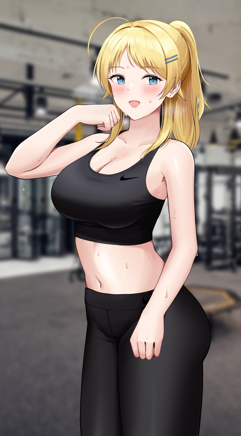 cleavage gym_uniform hachimiya_meguru photo the_idolm@ster the_idolm@ster_shiny_colors tio_(005)