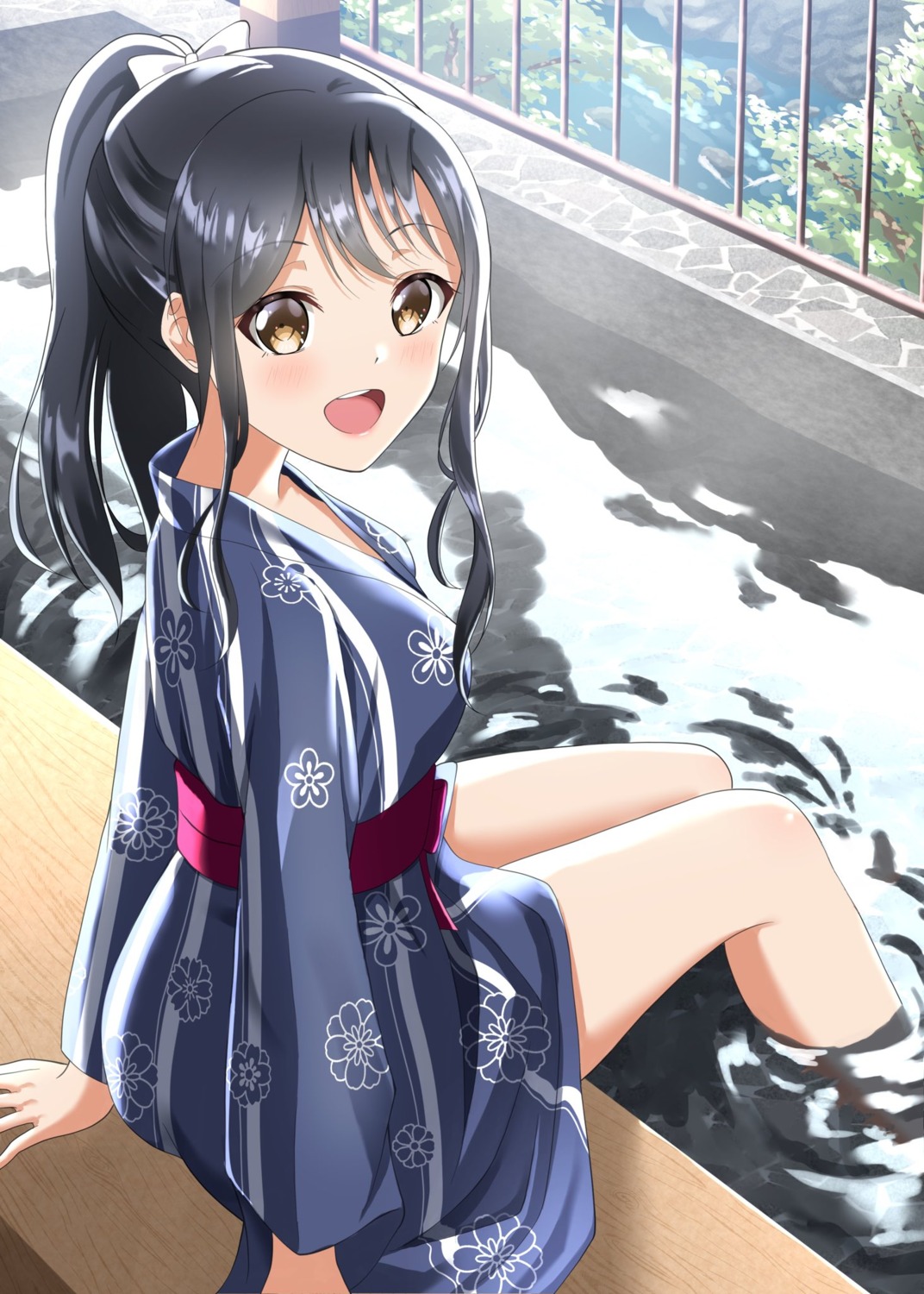 hominotsu skirt_lift wet yukata