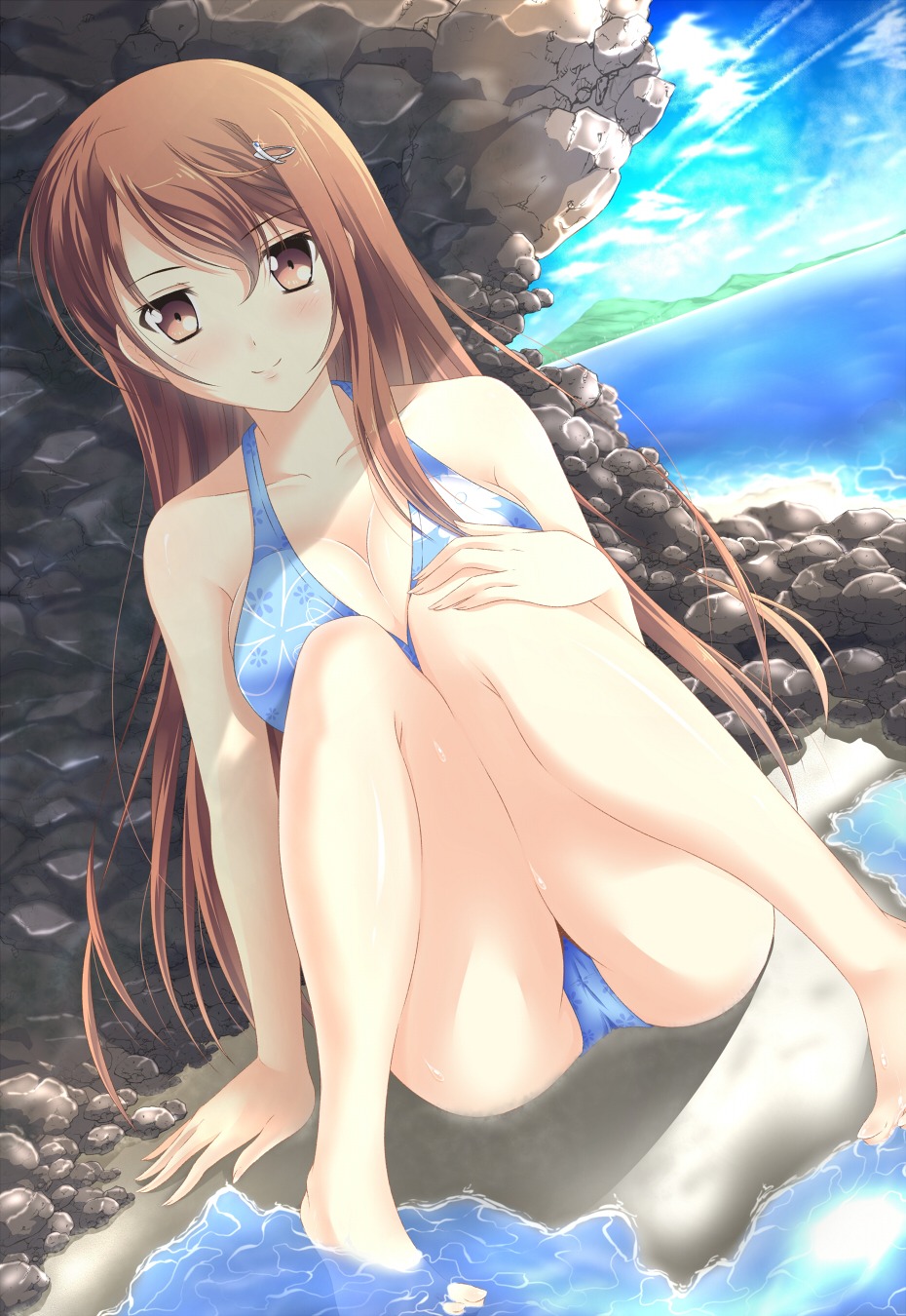 akane_miu bikini cleavage kono_oozora_ni_tsubasa_wo_hirogete mochizuki_amane swimsuits