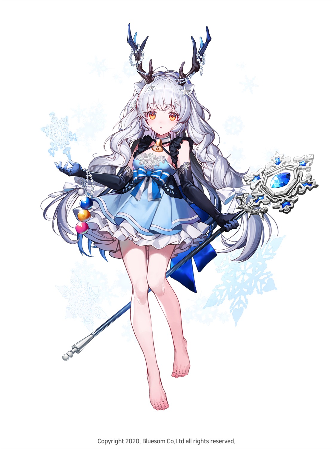 animal_ears christmas dress horns lentain weapon yasei_shoujo