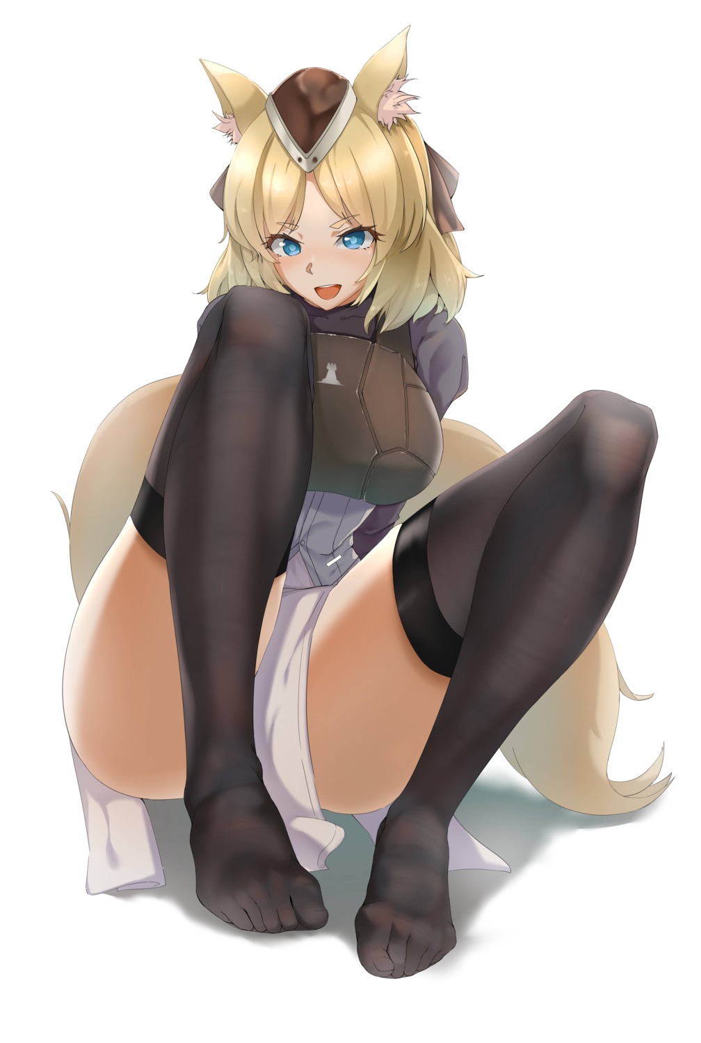 animal_ears arknights feet tail thighhighs whislash_(arknights) xperiajoker