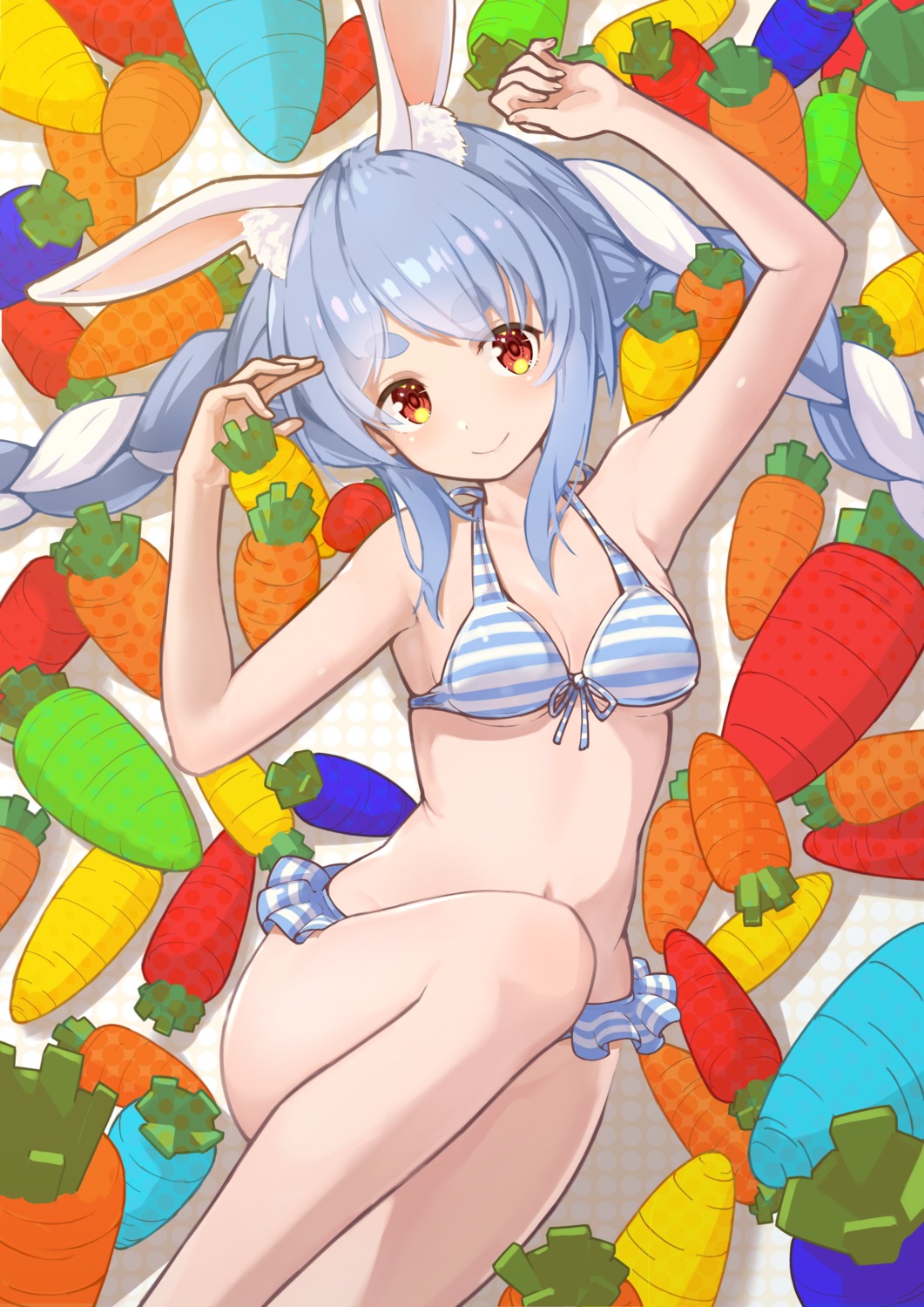 animal_ears bikini bunny_ears hololive itou_kazuki swimsuits usada_pekora