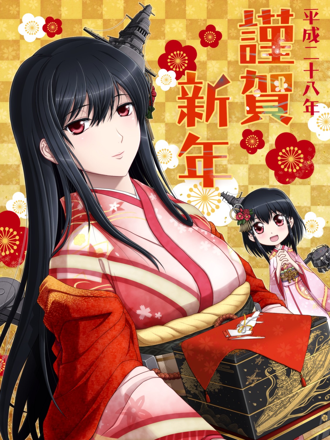 fusou_(kancolle) kantai_collection kimono mucoro yamashiro_(kancolle)