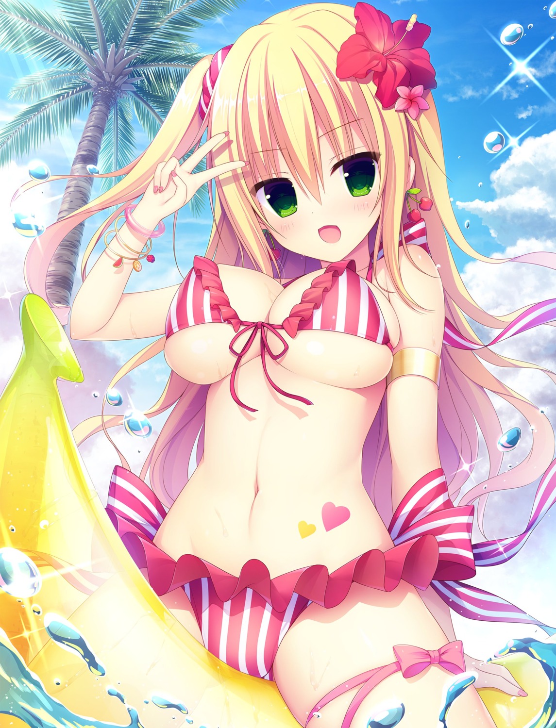 bikini hasune madosoft raspberry_cube swimsuits underboob wet yuzuki_yuu