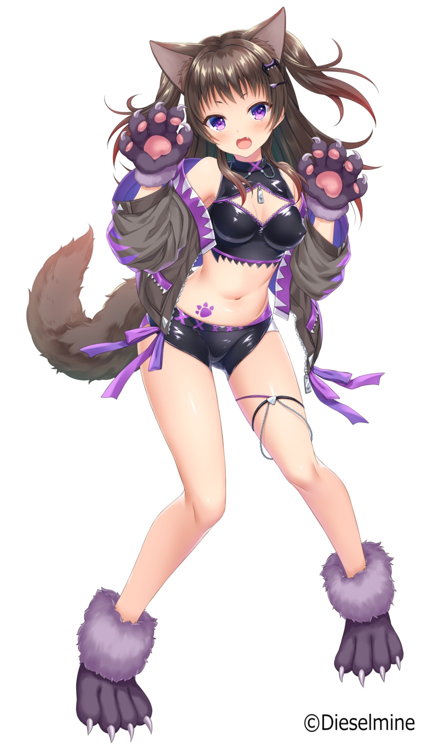 animal_ears cleavage garter tagme tail tattoo