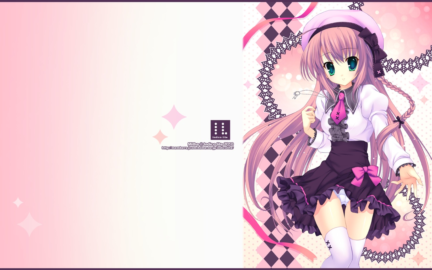 indico_lite mitha pantsu seifuku thighhighs wallpaper