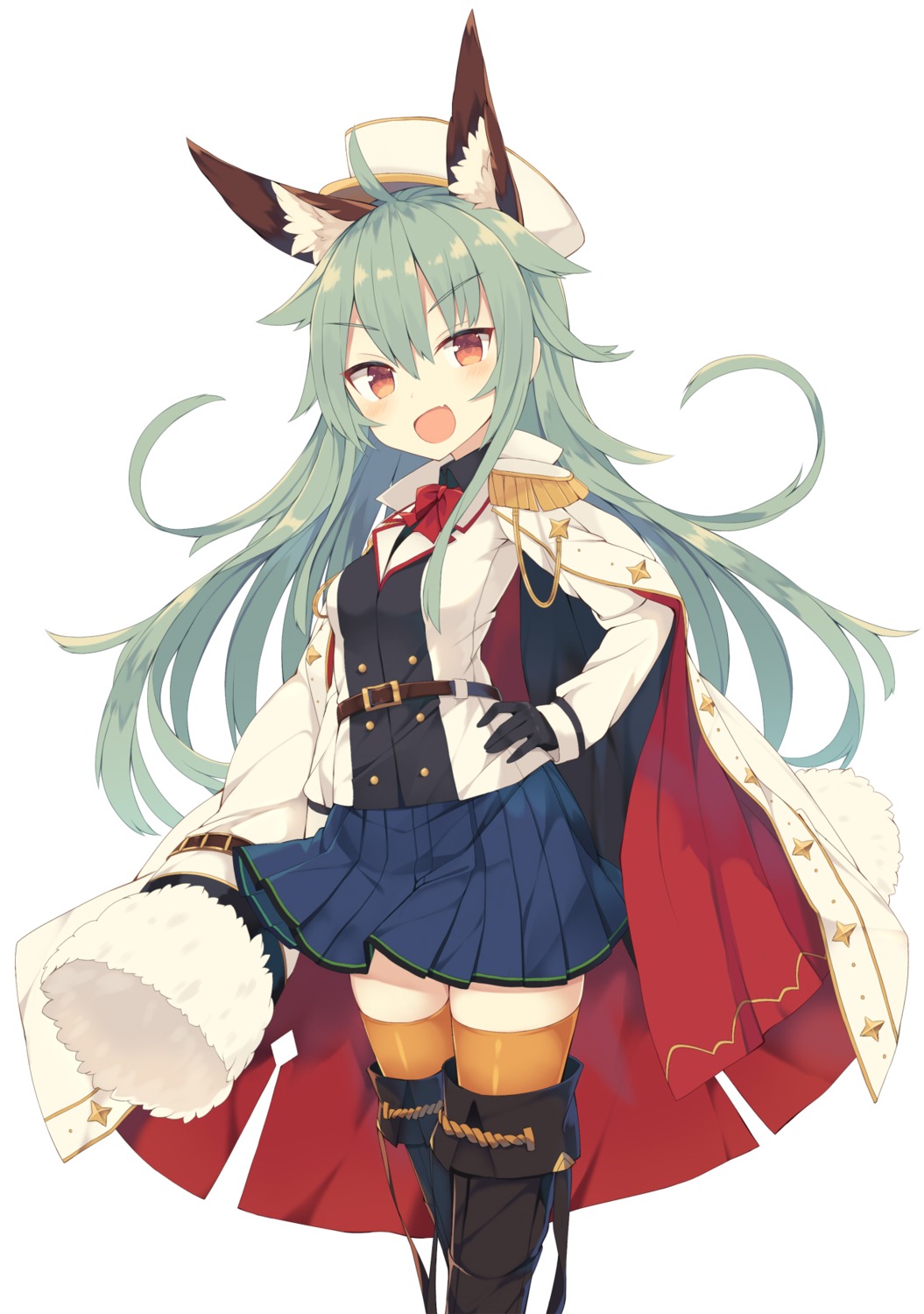 animal_ears nibiiro_shizuka thighhighs uniform