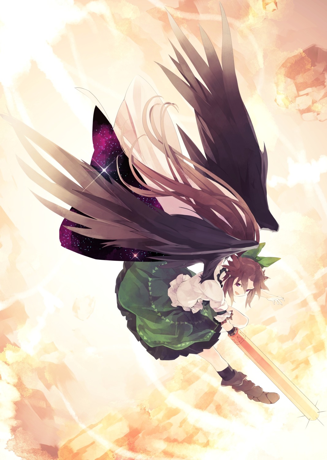 reiuji_utsuho shihou touhou wings