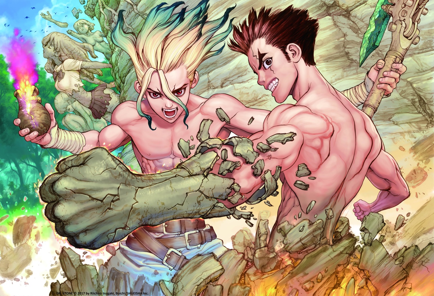 boichi dr._stone ishigami_senkuu male ooki_taiju