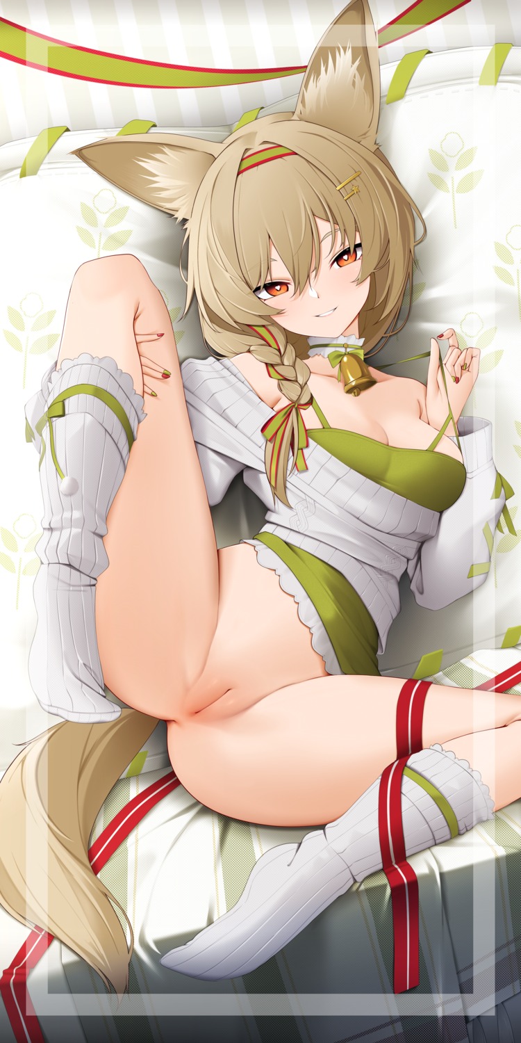 animal_ears arknights beanstalk_(arknights) pussy tail uncensored z.taiga