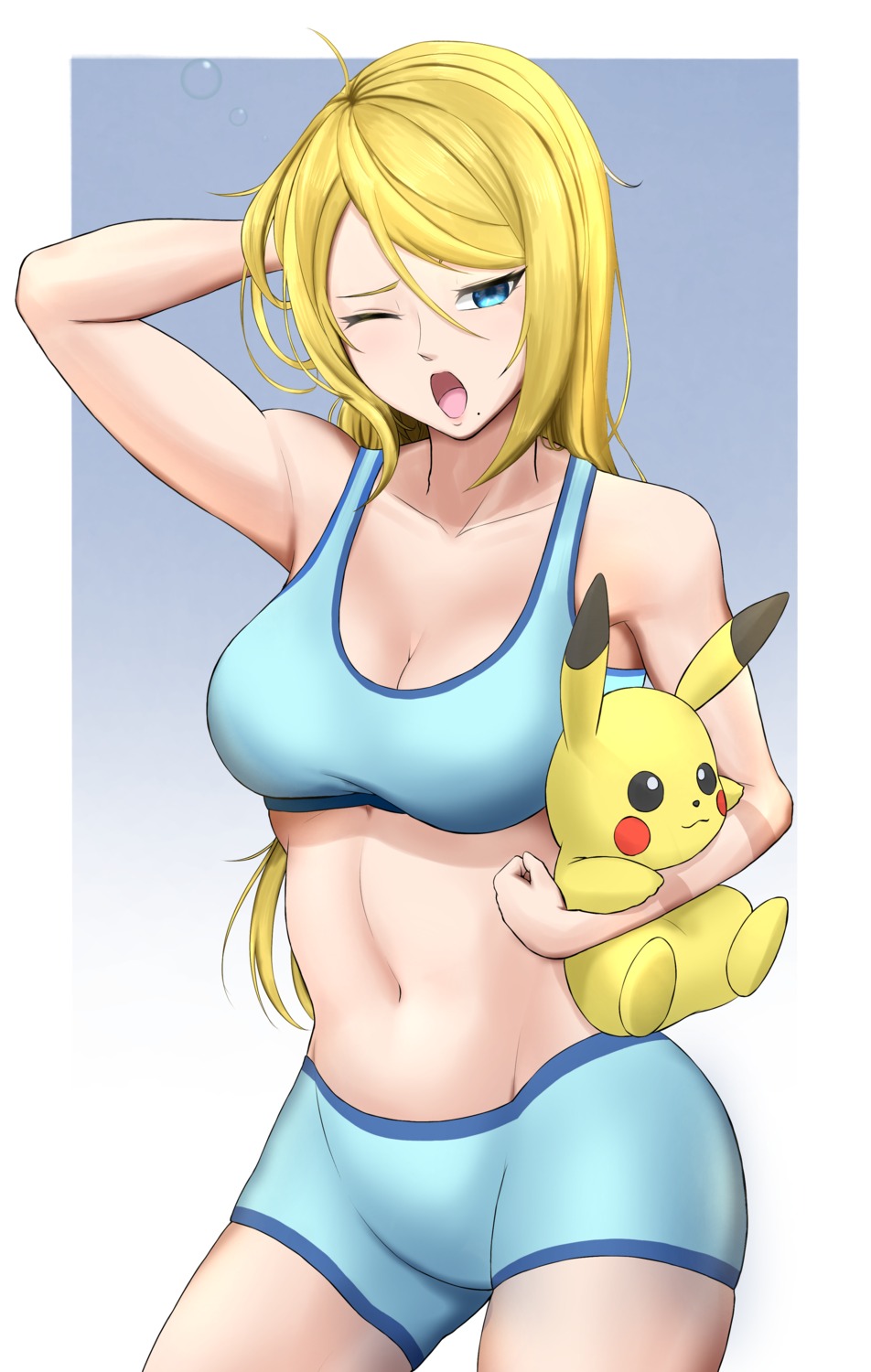 bra cleavage crossover hiby metroid pikachu pokemon samus_aran