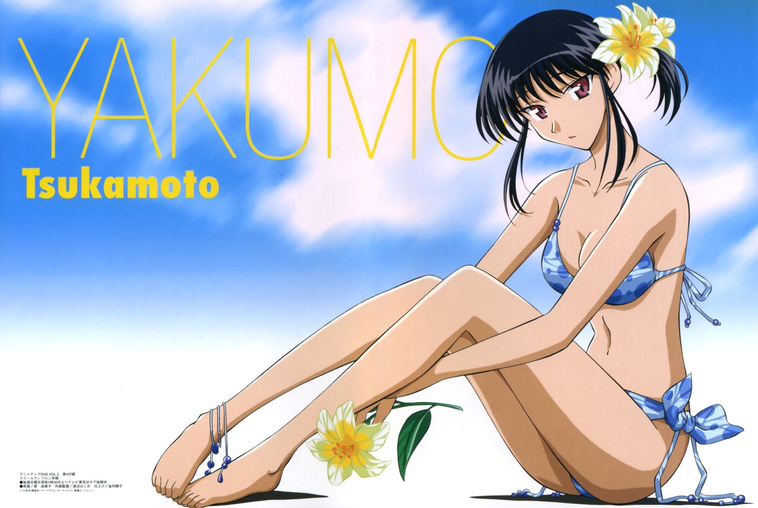 bikini cleavage feet hara_yumiko school_rumble swimsuits tsukamoto_yakumo