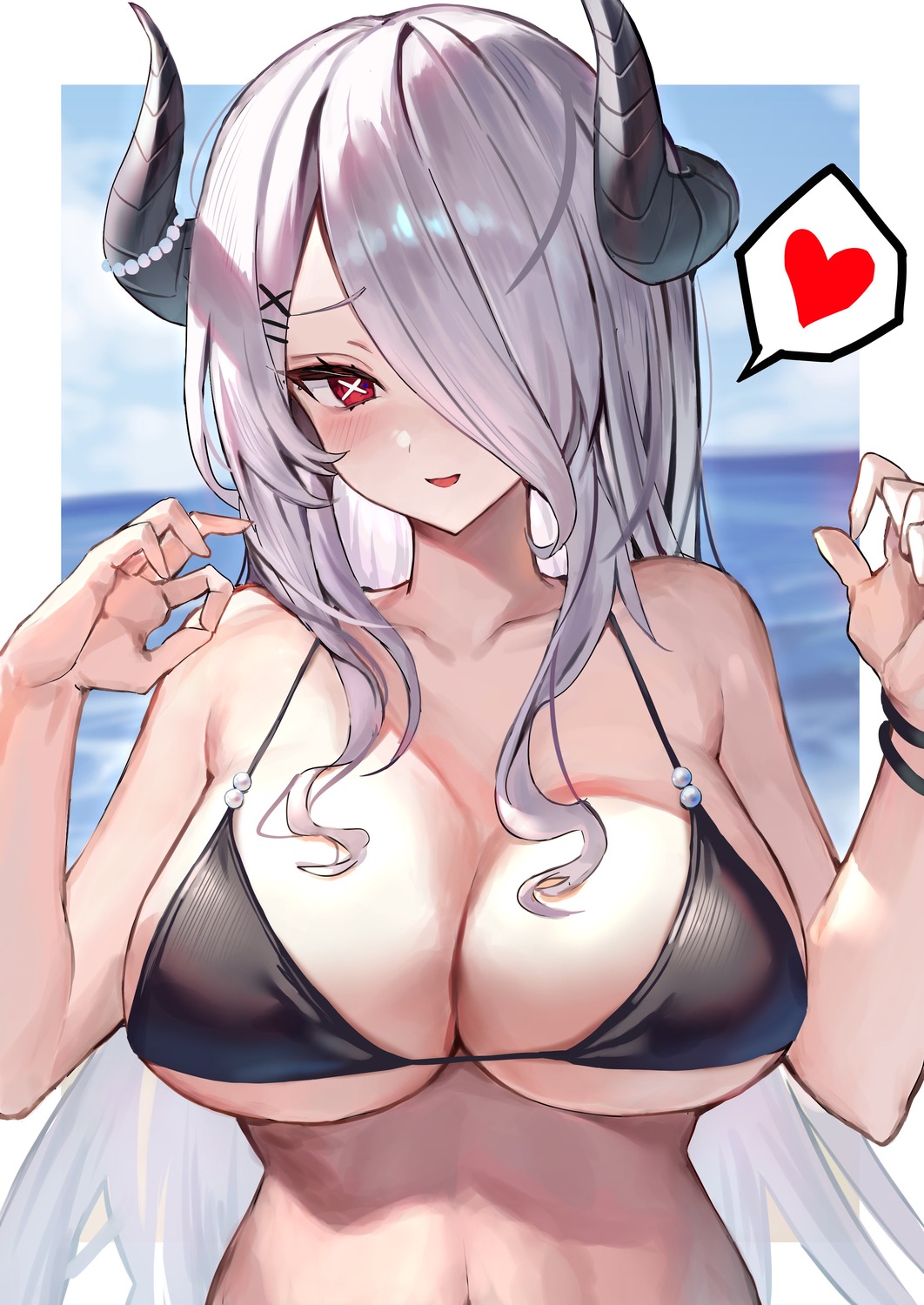 bikini_top horns kabi_(zcwd8845) swimsuits