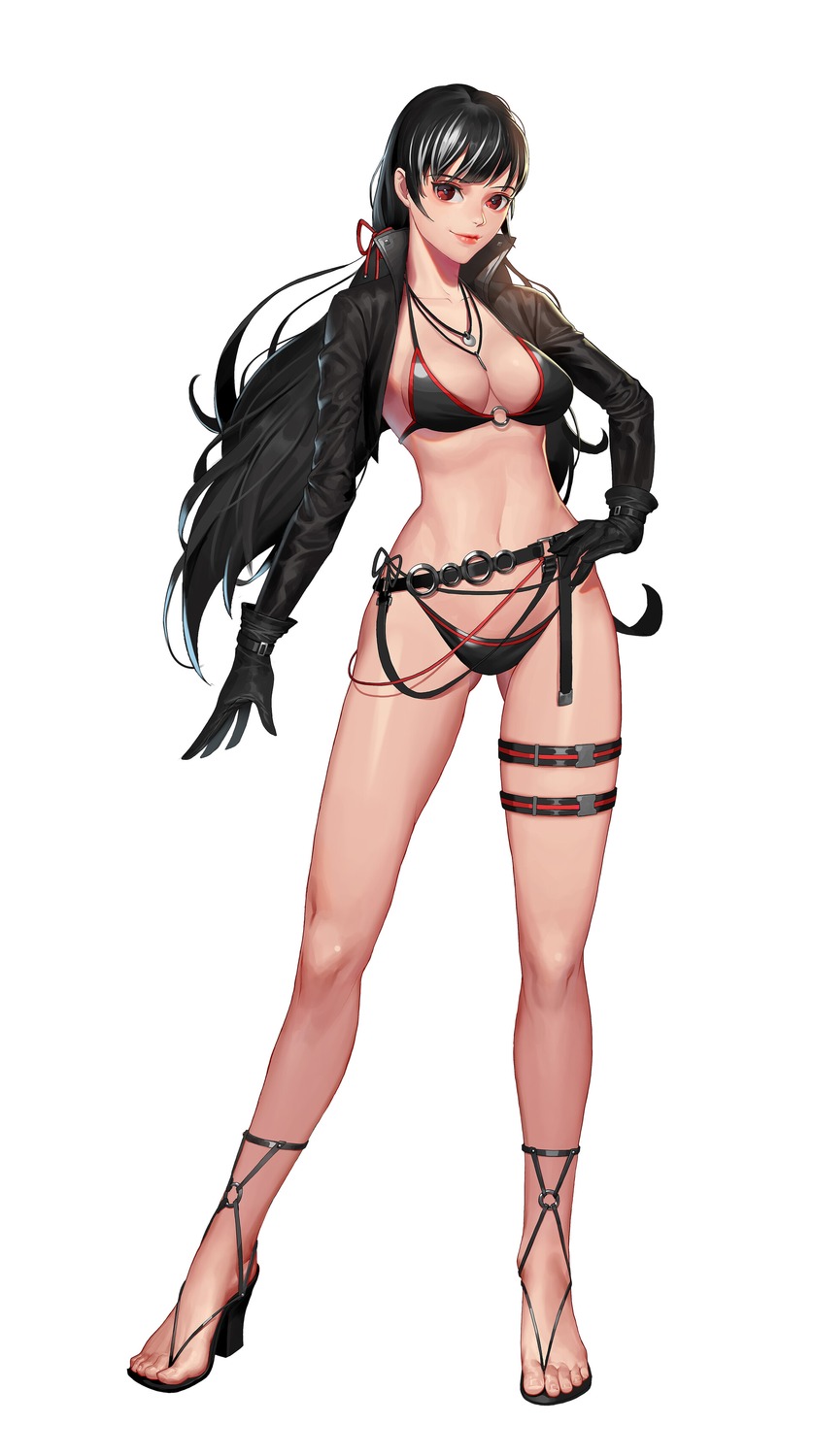 ajet bikini garter heels open_shirt swimsuits