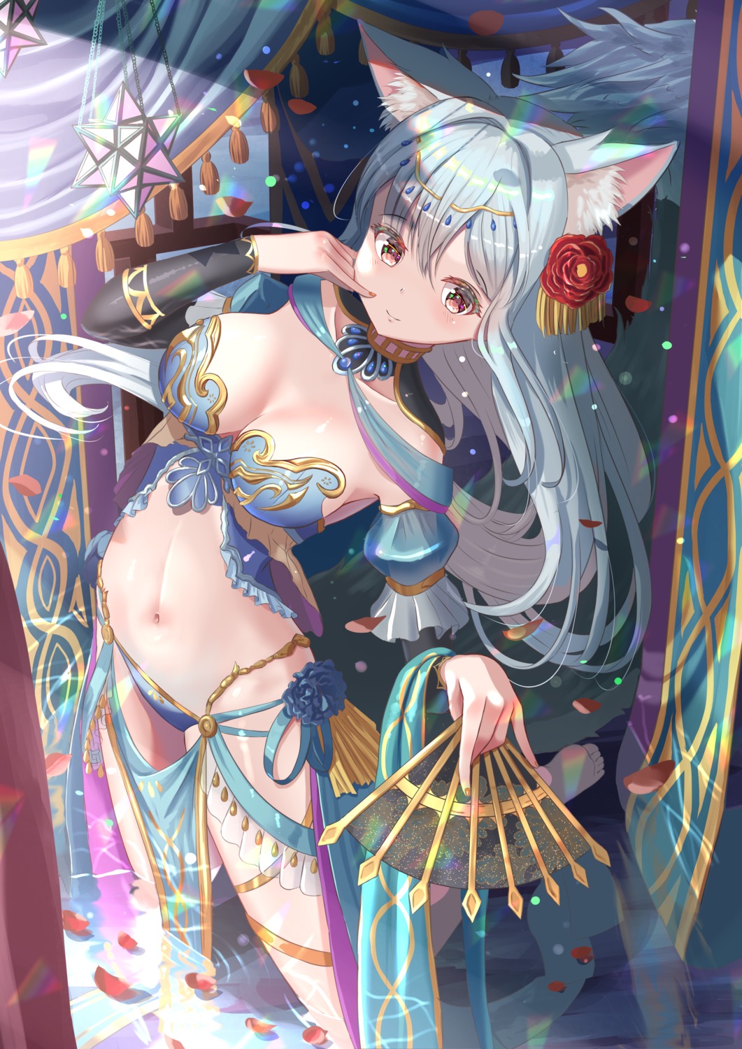 animal_ears bikini_armor cleavage tail wanderlucia