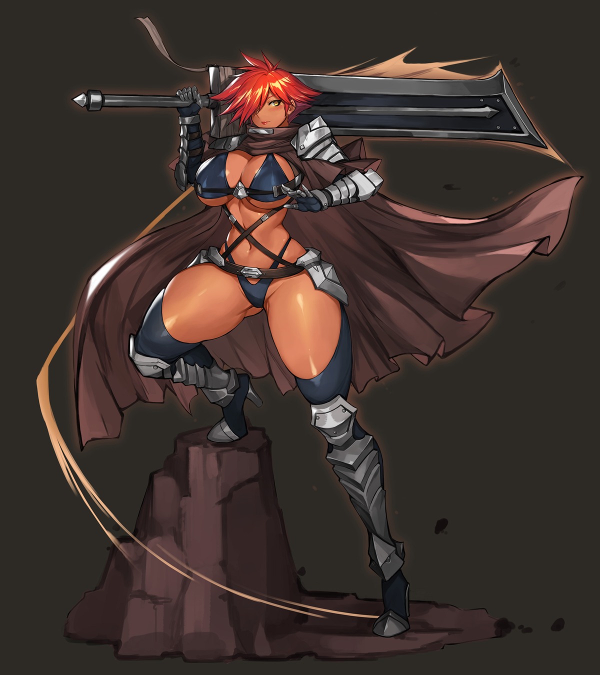 armor bikini_armor gurimjang heels sword thighhighs