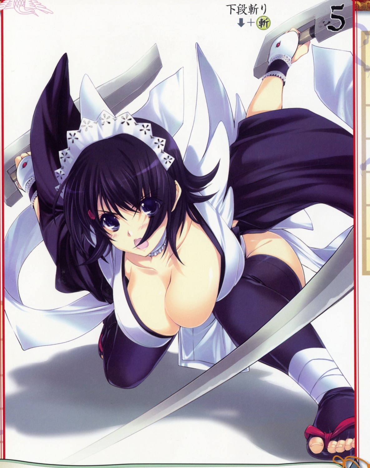 cleavage iizuki_tasuku iroha queen's_gate samurai_spirits snk thighhighs weapon