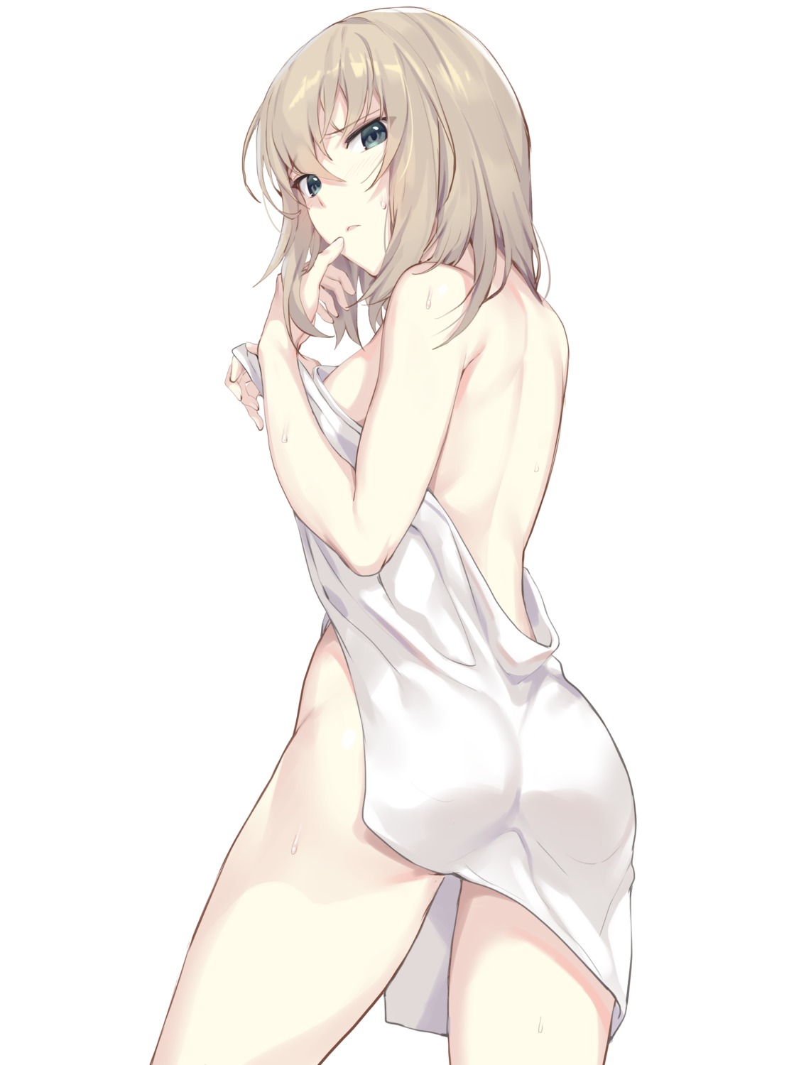 ass girls_und_panzer ikomochi itsumi_erika naked towel wet