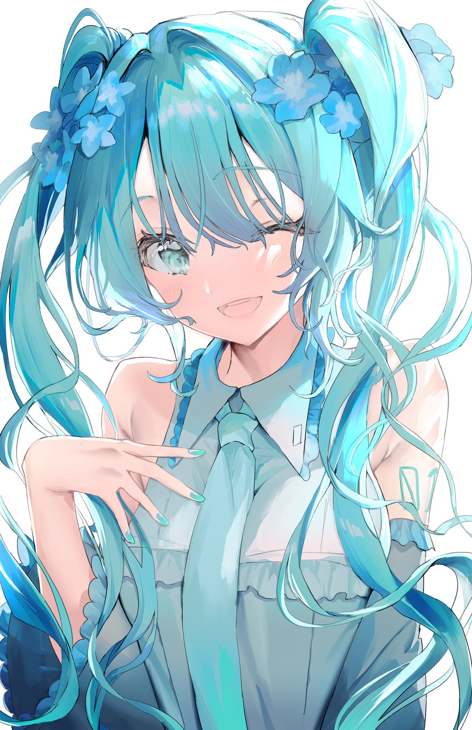 00nanona hatsune_miku tattoo vocaloid