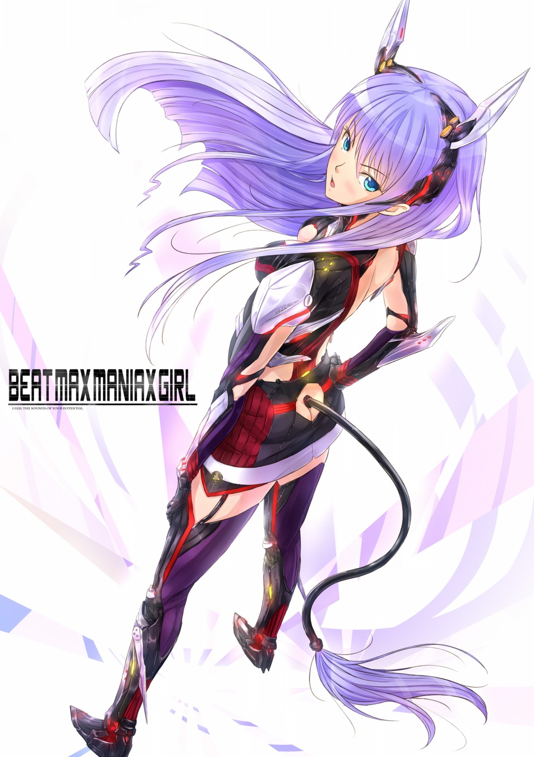 bodysuit kazeno tail thighhighs