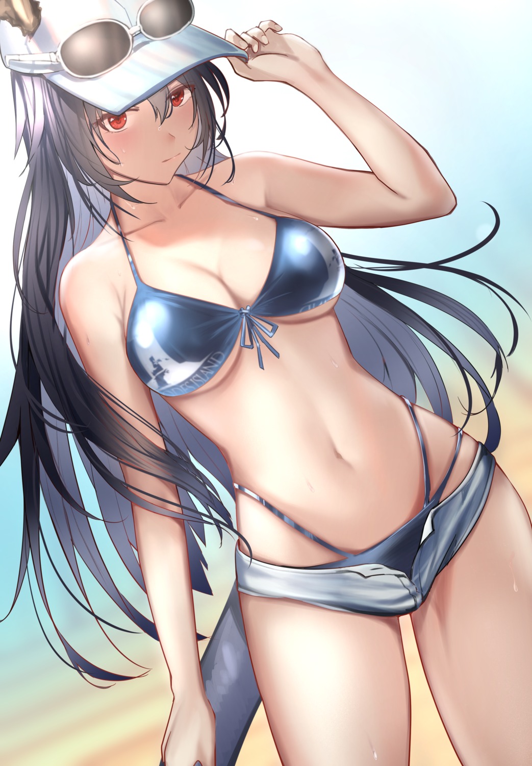 arknights ascter bikini ch'en_(arknights) horns megane swimsuits tail