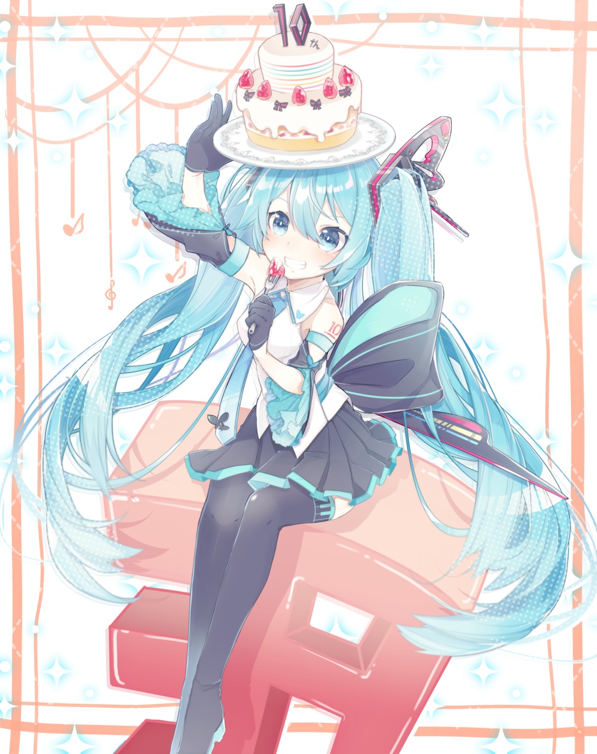 chuuko_anpu hatsune_miku tattoo thighhighs vocaloid