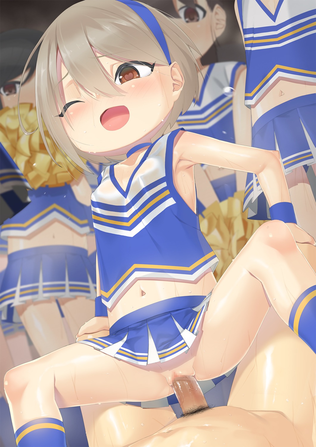 b_lack_box censored cheerleader erect_nipples loli nopan penis pussy sex