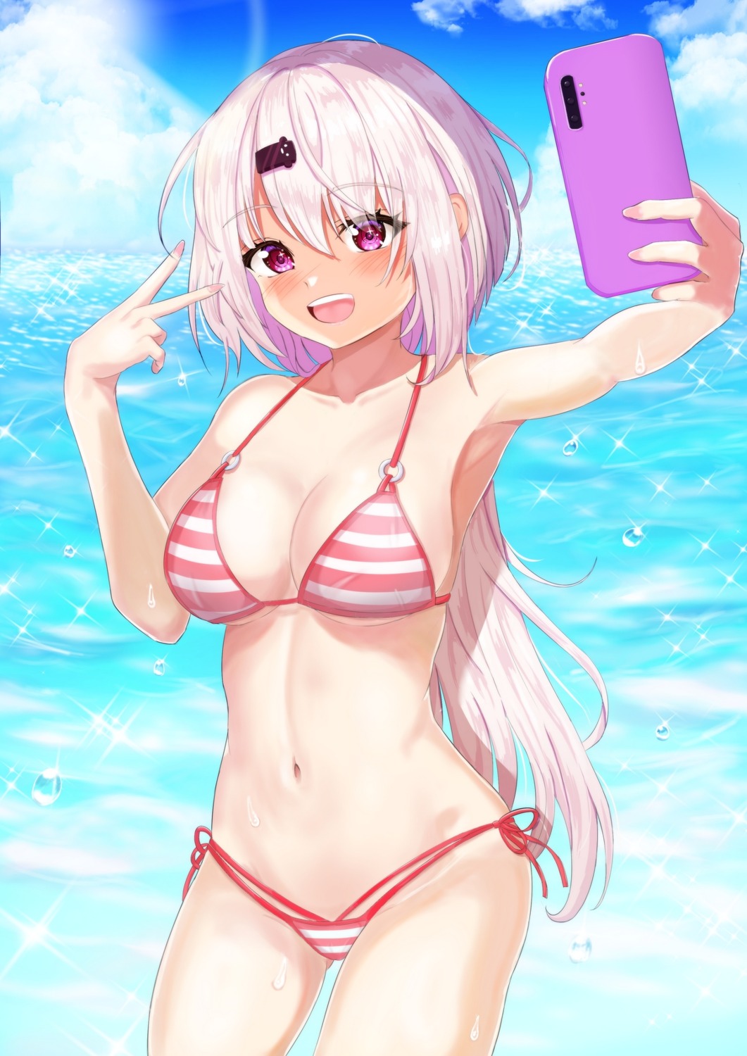 bikini kaburan nijisanji nijisanji_gamers shiina_yuika swimsuits