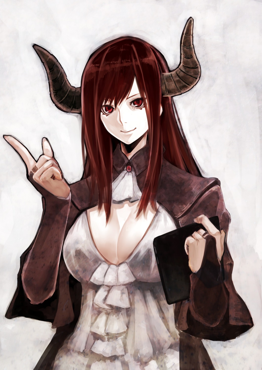 cleavage horns maou_(maoyuu_maou_yuusha) maoyuu_maou_yuusha ryu0120