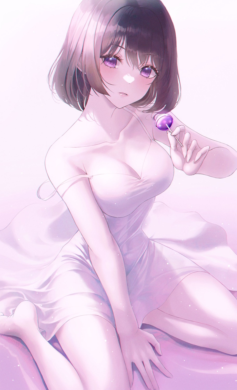 cleavage dress hhl_(ggul80hg58) no_bra summer_dress