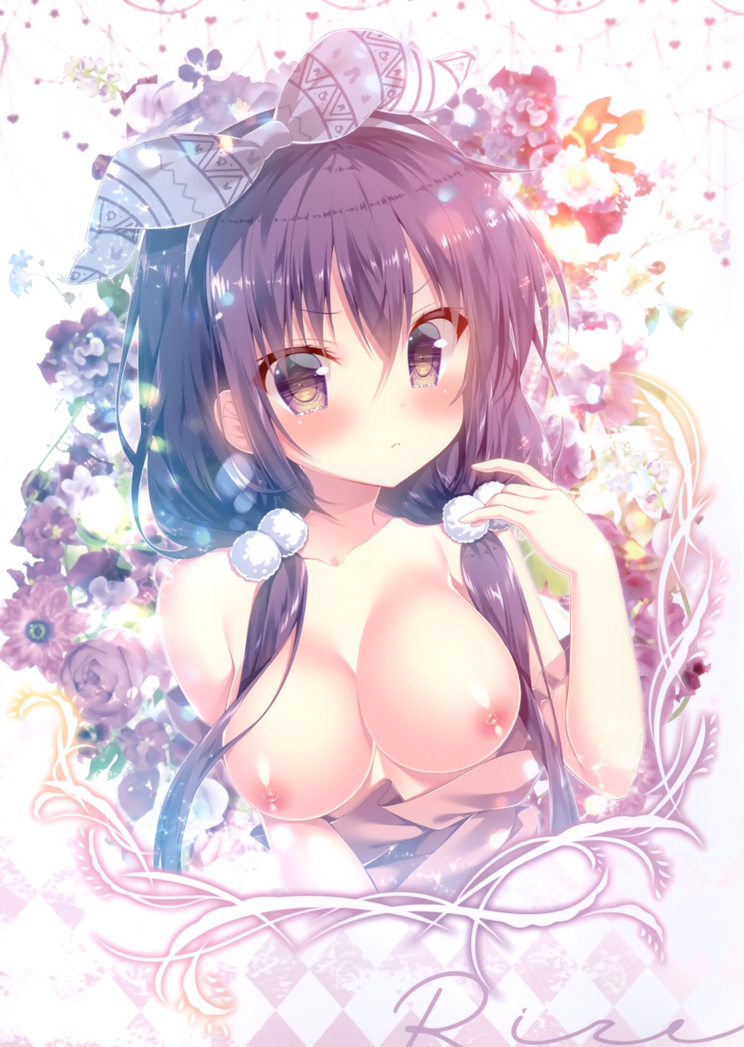 breasts gochuumon_wa_usagi_desu_ka? hachimitsu_shoujo mitsumomo_mamu nipples no_bra tedeza_rize