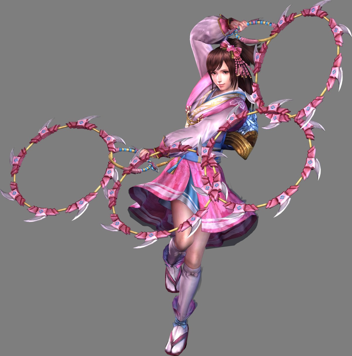 asian_clothes cg oichi oichi_(musou) sengoku_musou sengoku_musou_3 transparent_png weapon