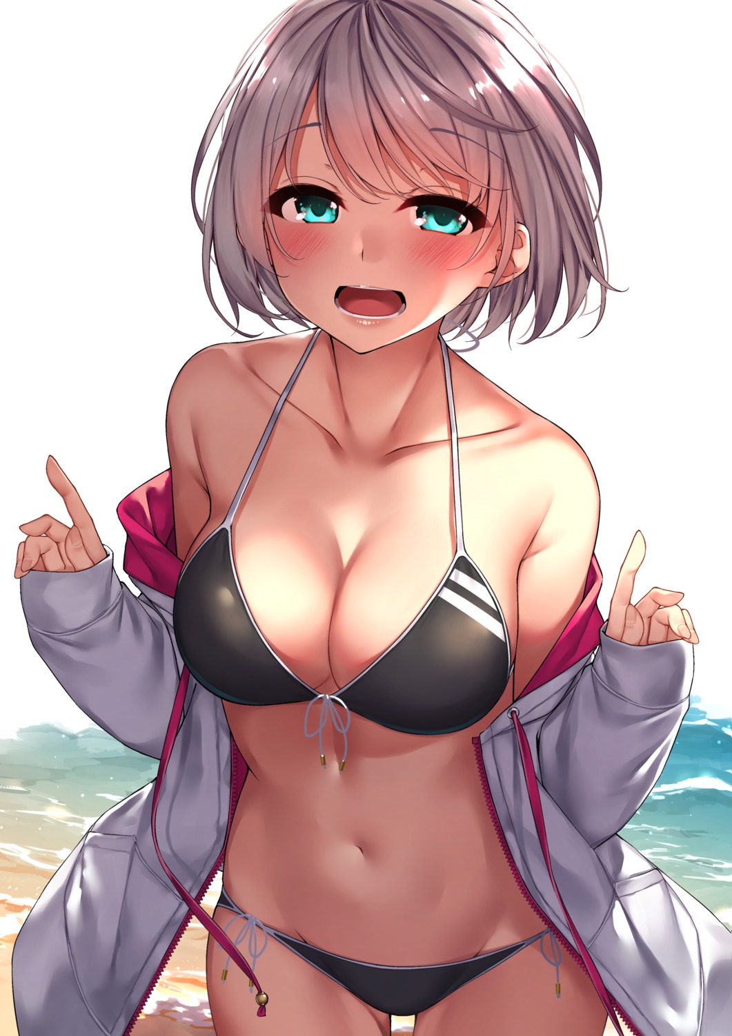 bikini cleavage open_shirt rerrere swimsuits