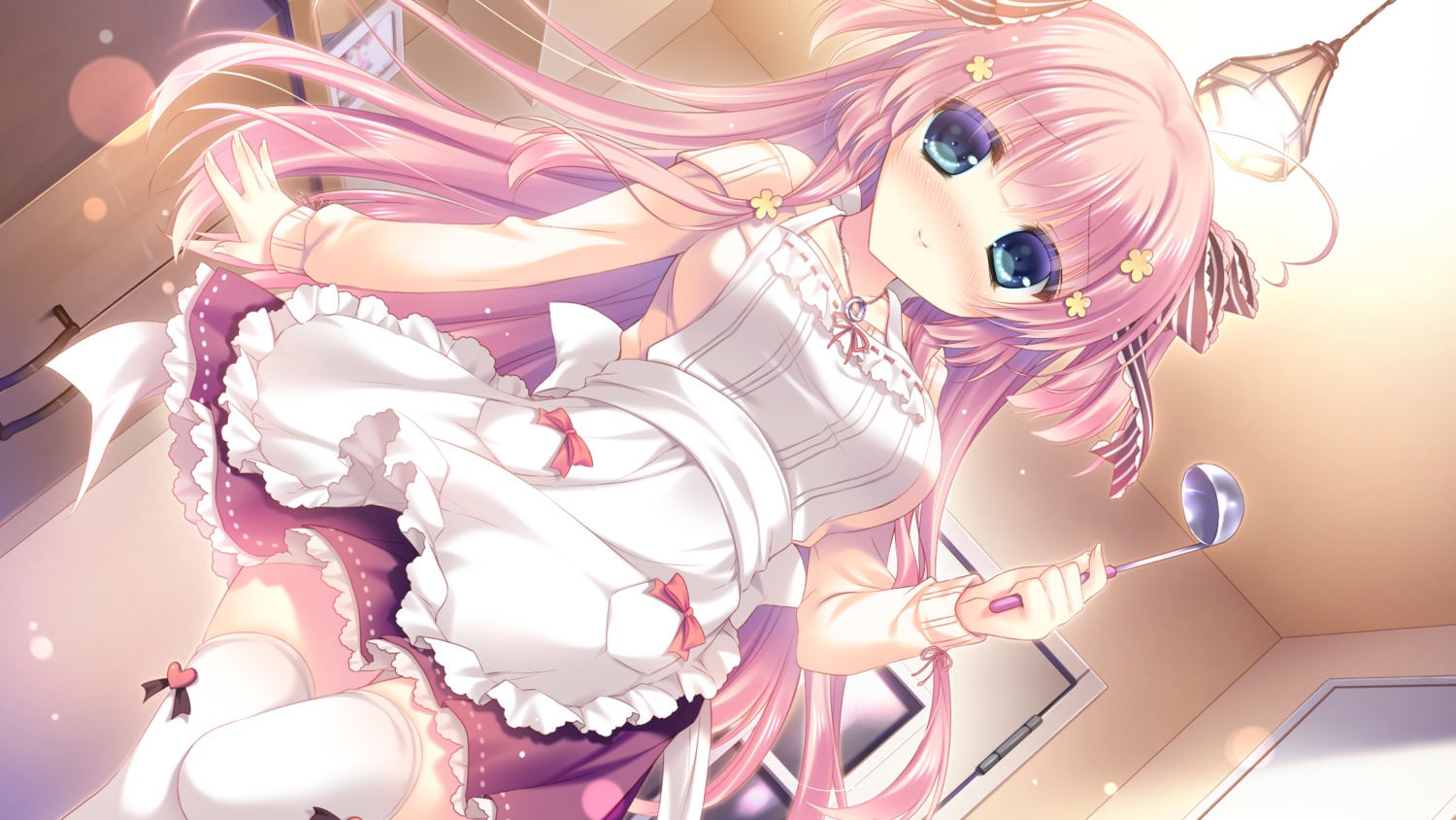 cabbit game_cg hakoniwa_logic iriya_koko sweater thighhighs yukie