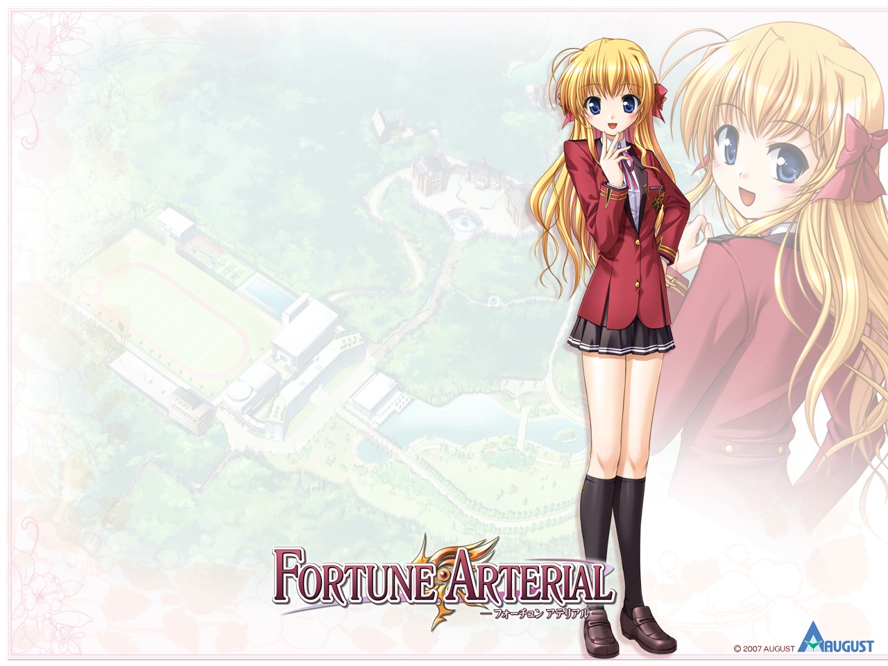 bekkankou fortune_arterial seifuku sendou_erika wallpaper