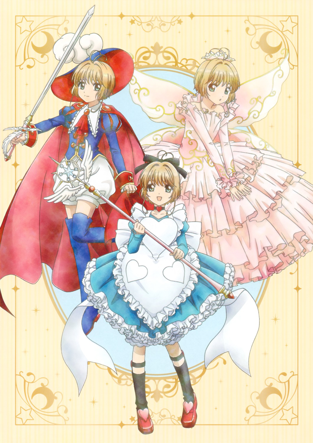 bloomers card_captor_sakura dress kinomoto_sakura madhouse sword tagme thighhighs weapon wings