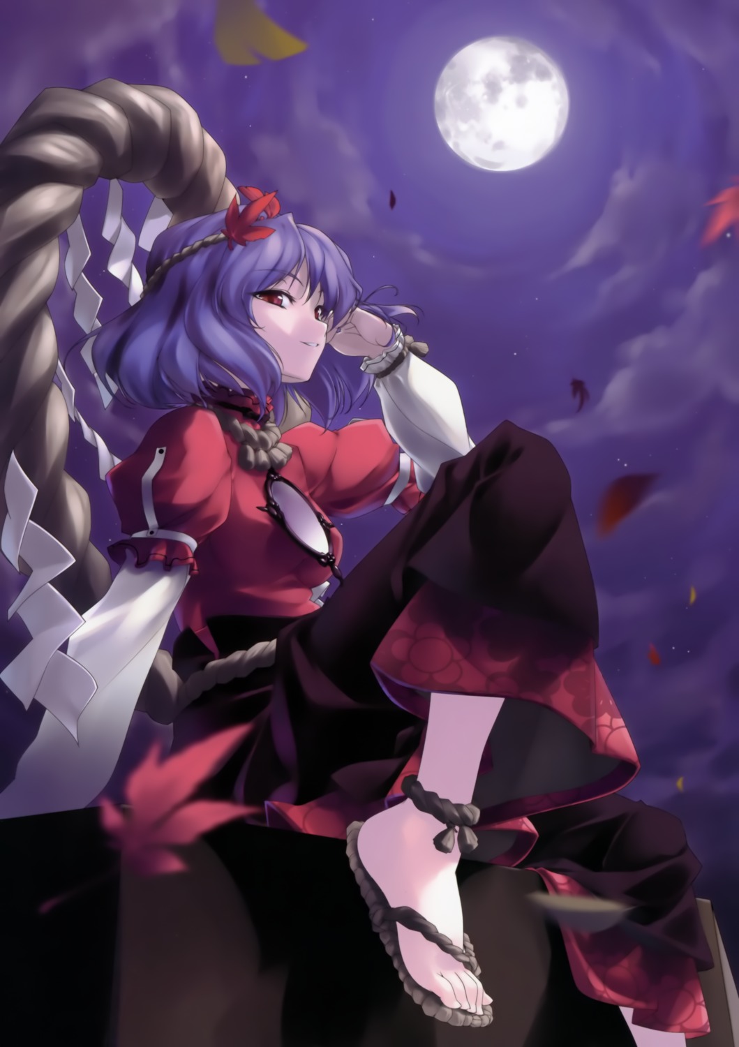 enhance_heart rokuwata_tomoe touhou yasaka_kanako