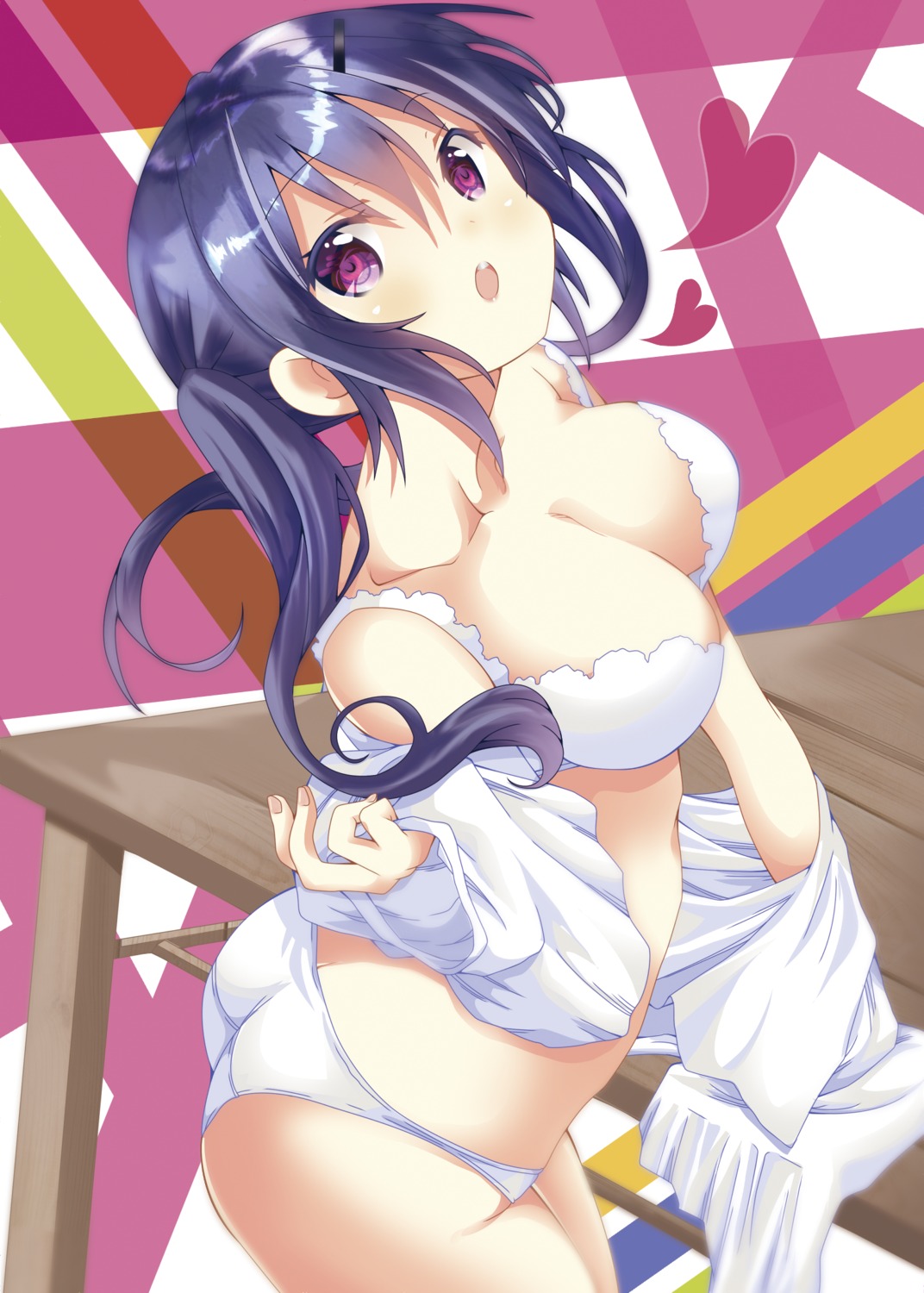 ass bra gochuumon_wa_usagi_desu_ka? kohakugin open_shirt pantsu tedeza_rize undressing