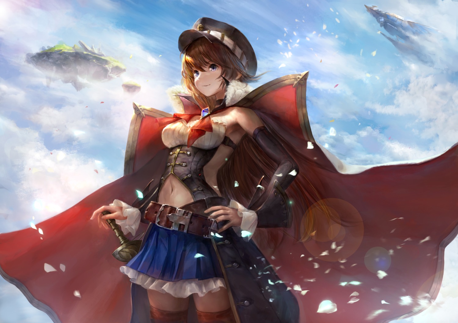 granblue_fantasy liscia_(granblue_fantasy) shogo_(shogo) sword thighhighs