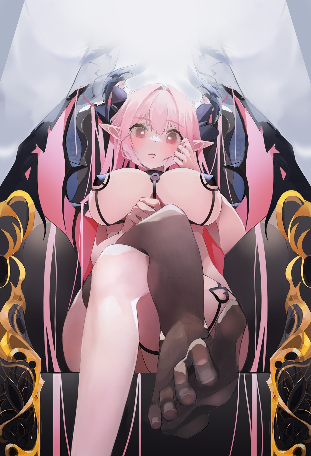 devil erect_nipples feet horns pastelu pointy_ears thighhighs wings