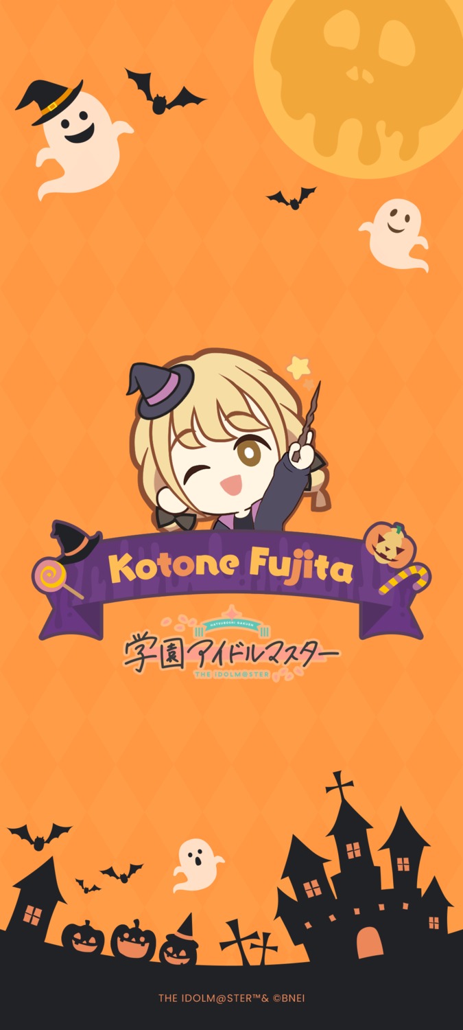 bandai_namco chibi fujita_kotone gakuen_idolm@ster halloween tagme the_idolm@ster weapon witch