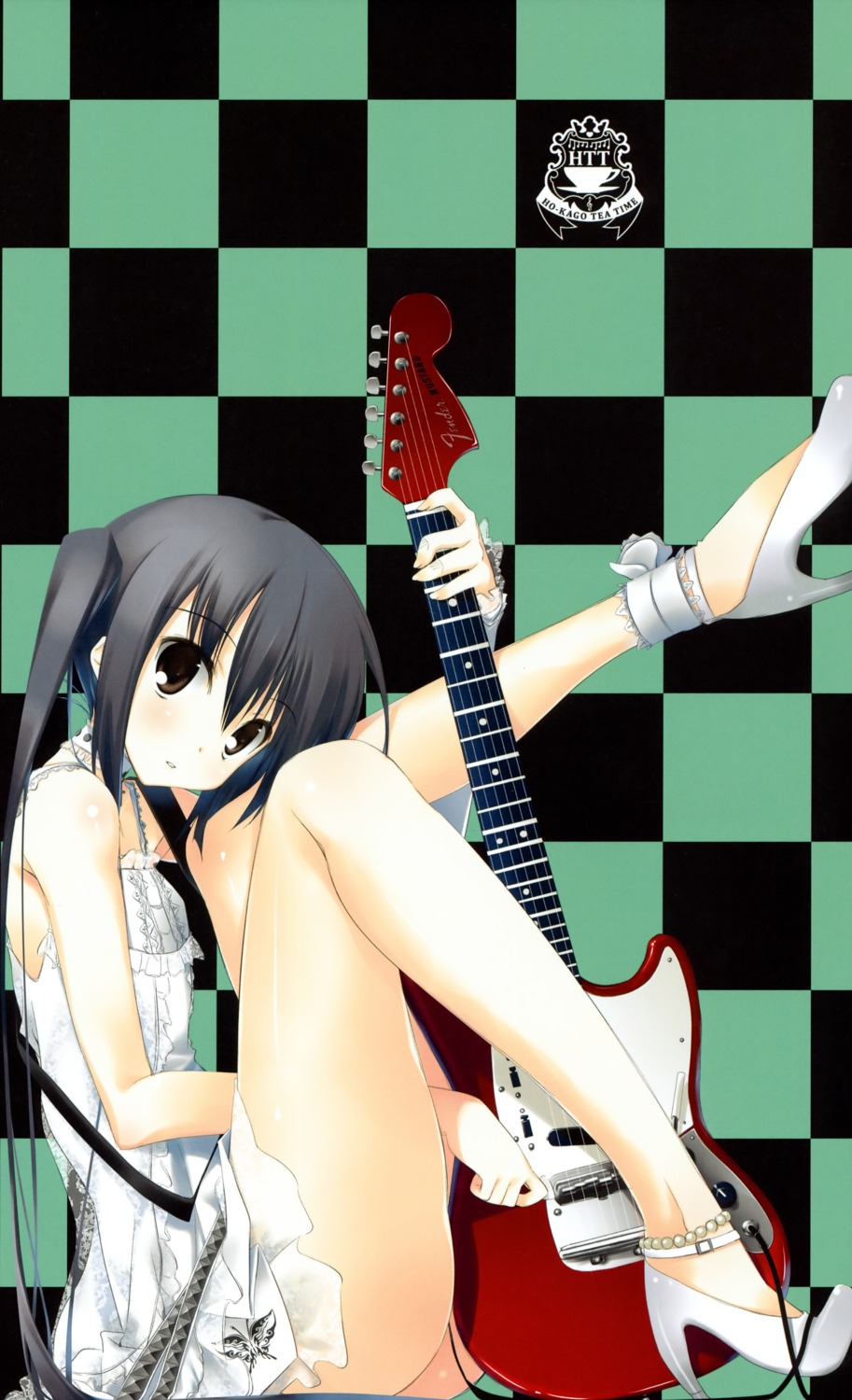 ass dress guitar k-on! kagome loli lolita_fashion nakano_azusa nopan traumatize