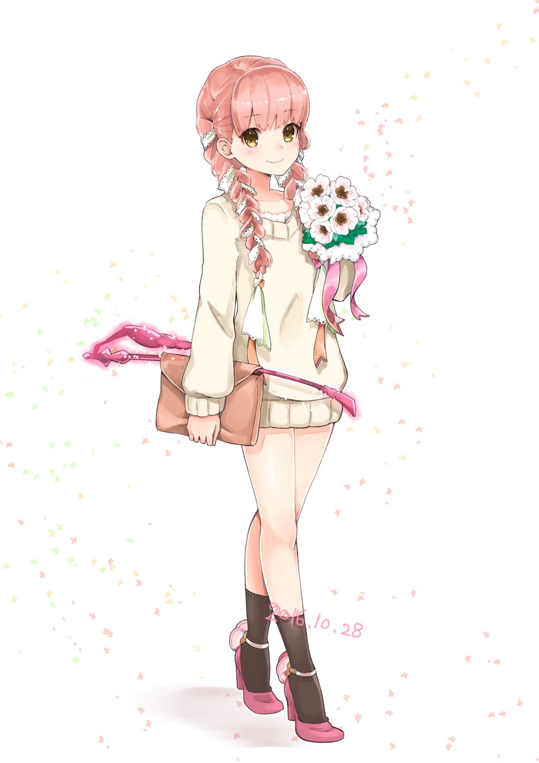 fate/grand_order heels medb_(fate/grand_order) pilokey sweater weapon