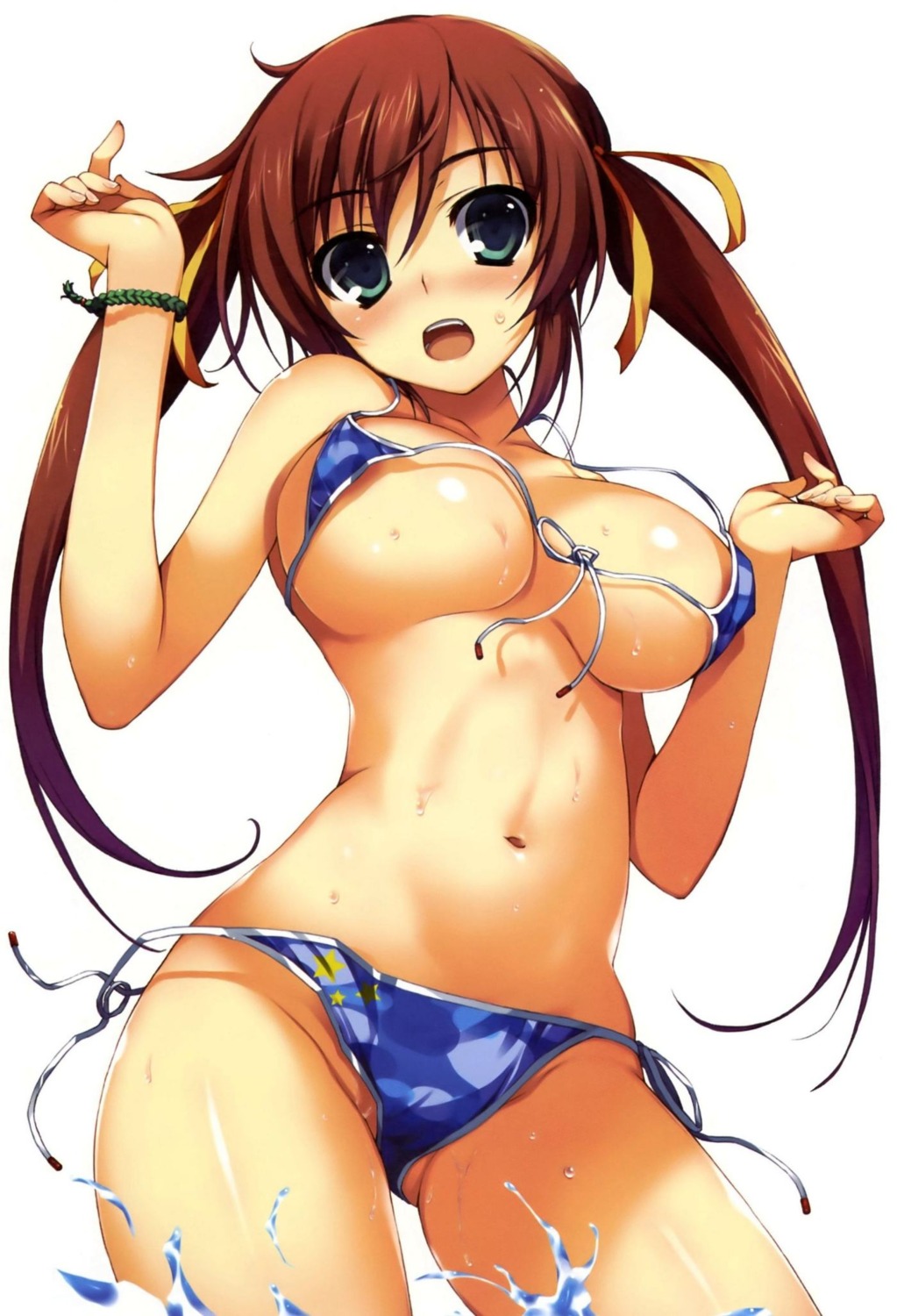 bikini swimsuits tomose_shunsaku wardrobe_malfunction