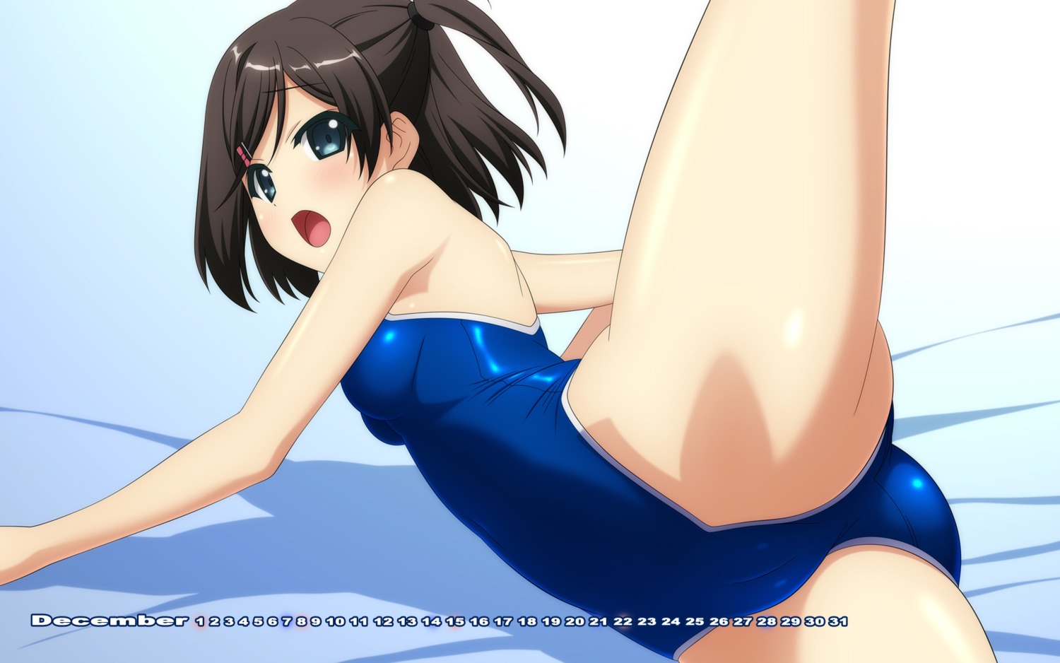 calendar hentai_ouji_to_warawanai_neko school_swimsuit swimsuits tsutsukakushi_tsukiko wallpaper wave_ride