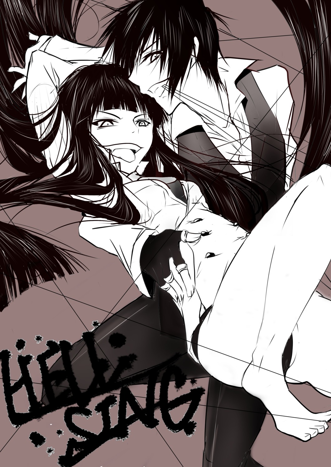 buta donburi hellsing alucard walter c dornez monochrome | #183918 |  yande.re