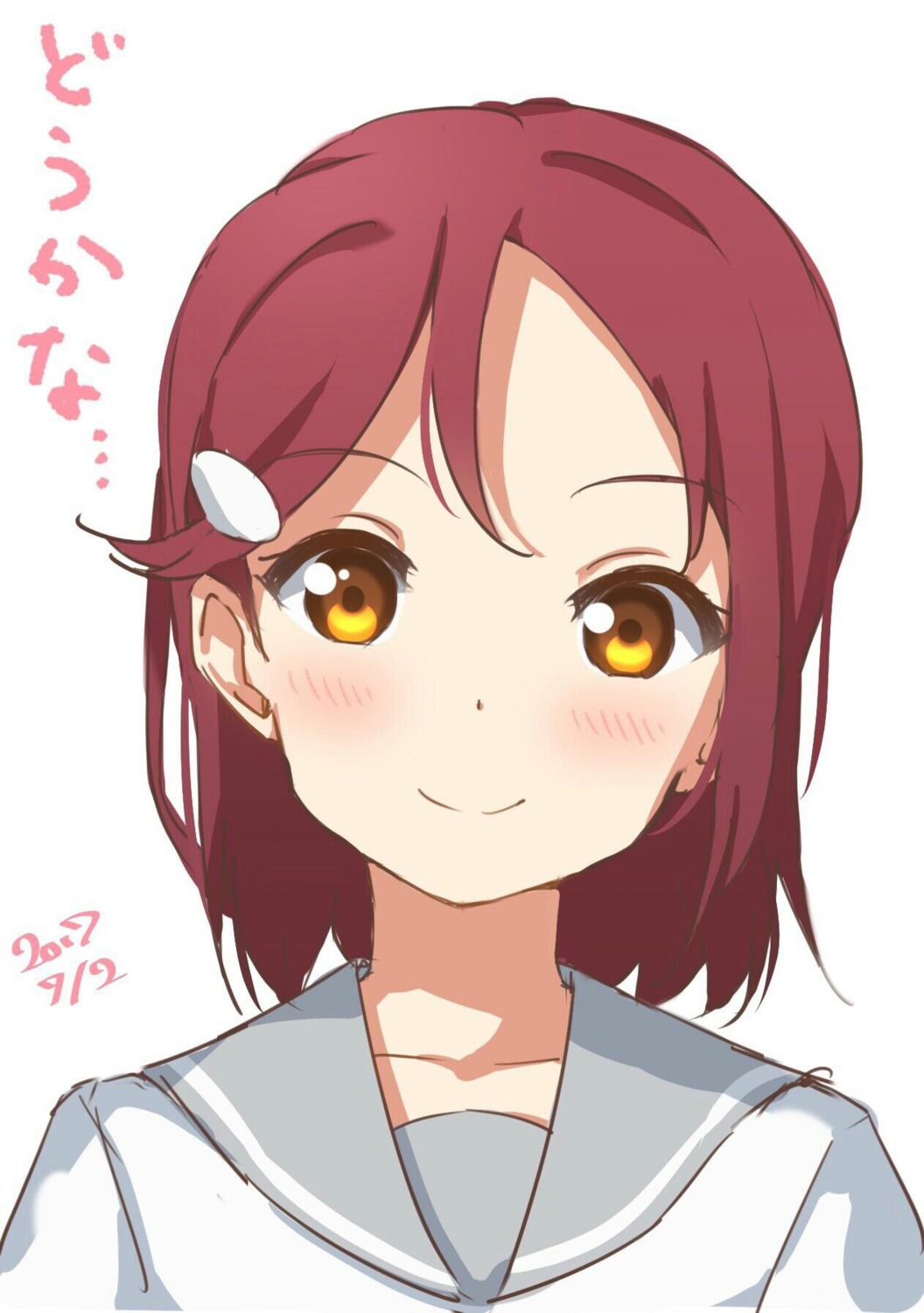 kokekokko_coma love_live!_sunshine!! sakurauchi_riko seifuku