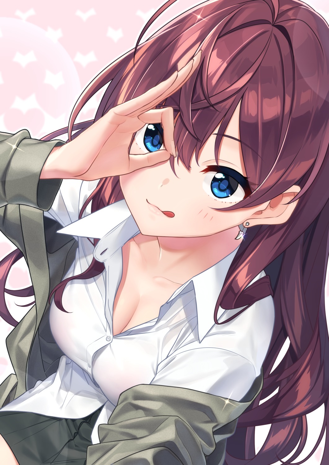 baffu cleavage ichinose_shiki seifuku the_idolm@ster the_idolm@ster_cinderella_girls